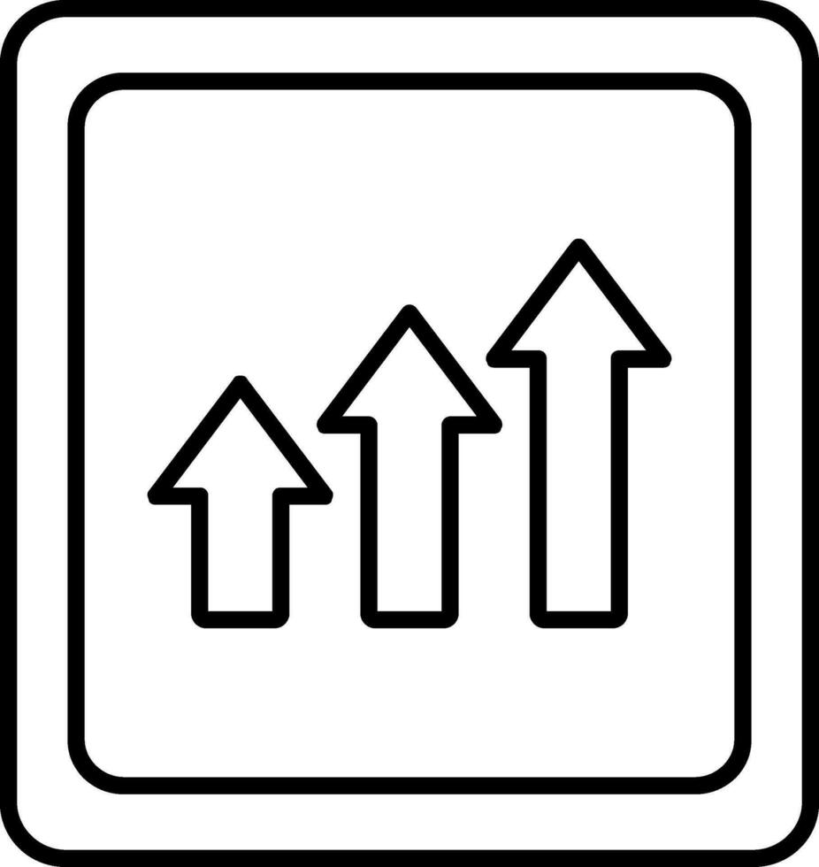 Up Arrow Line Icon vector