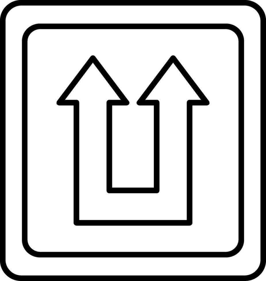 Two Arrows Line Icon vector