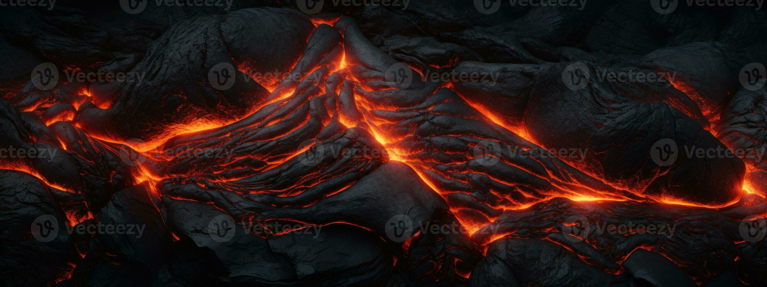 AI generated Vivid lava texture in eruption. AI generative. photo