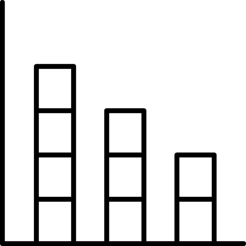 Bar Graph Line Icon vector