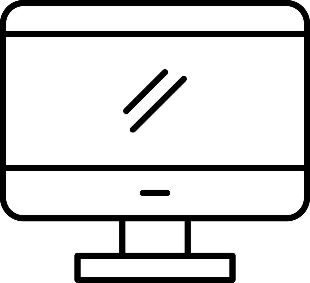 Monitor Line Icon vector