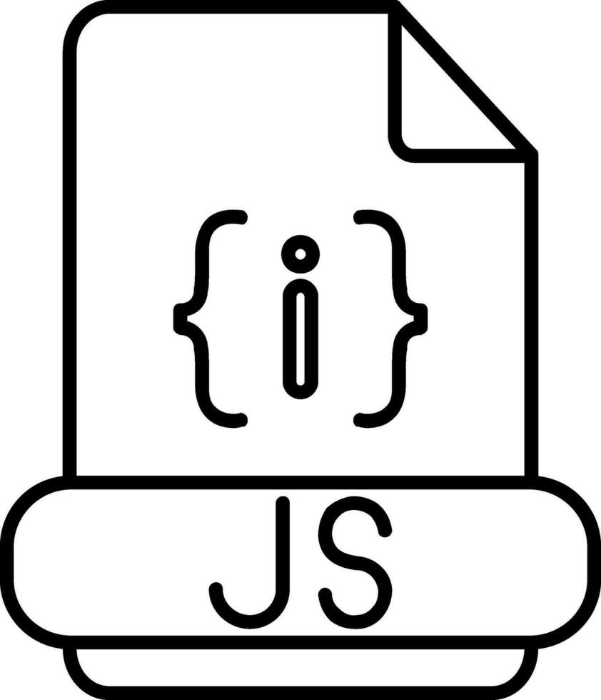 Js Format Line Icon vector