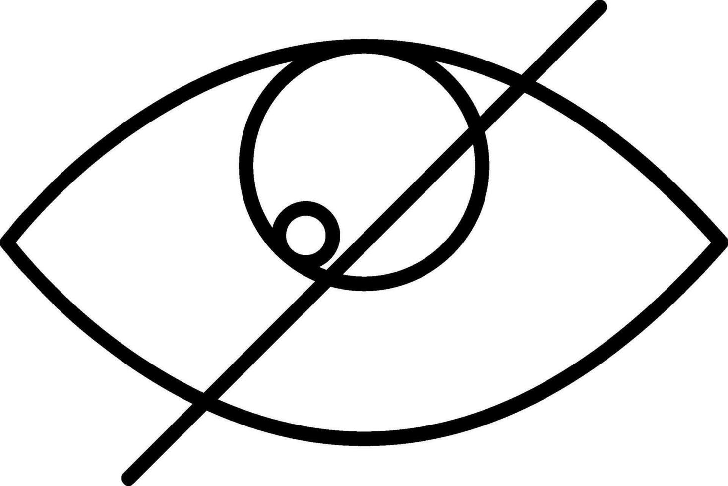 Hide Line Icon vector