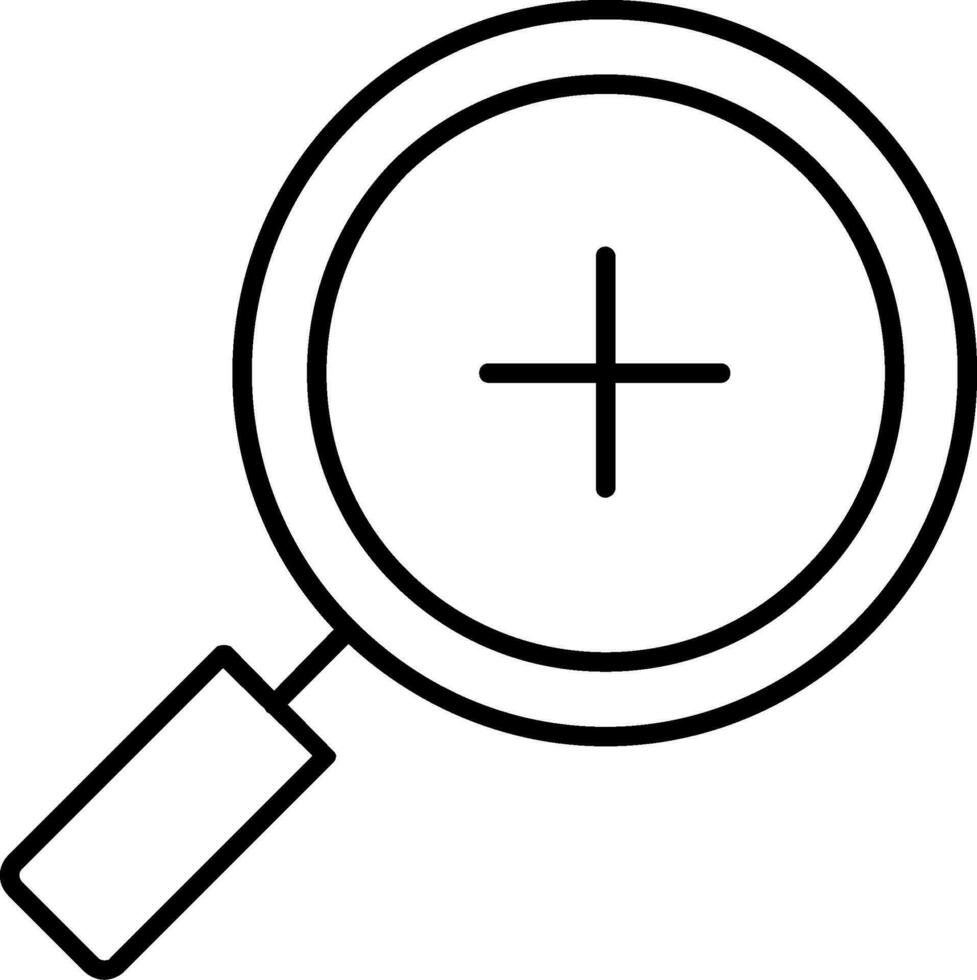 Zoom In Line Icon vector