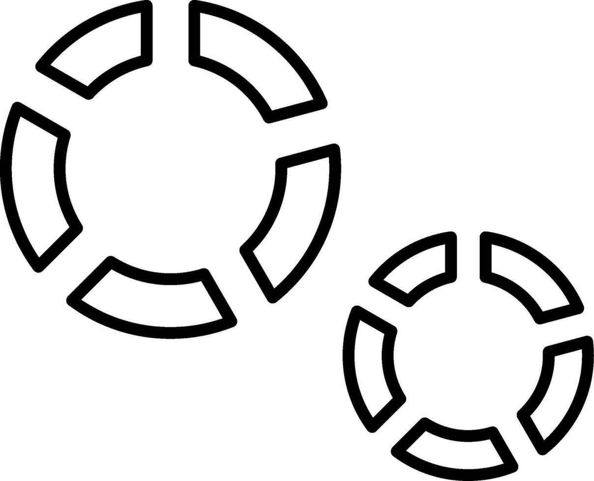 Pie Chart Line Icon vector