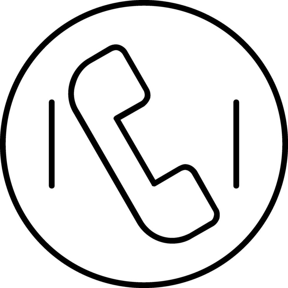 Phone Call Line Icon vector