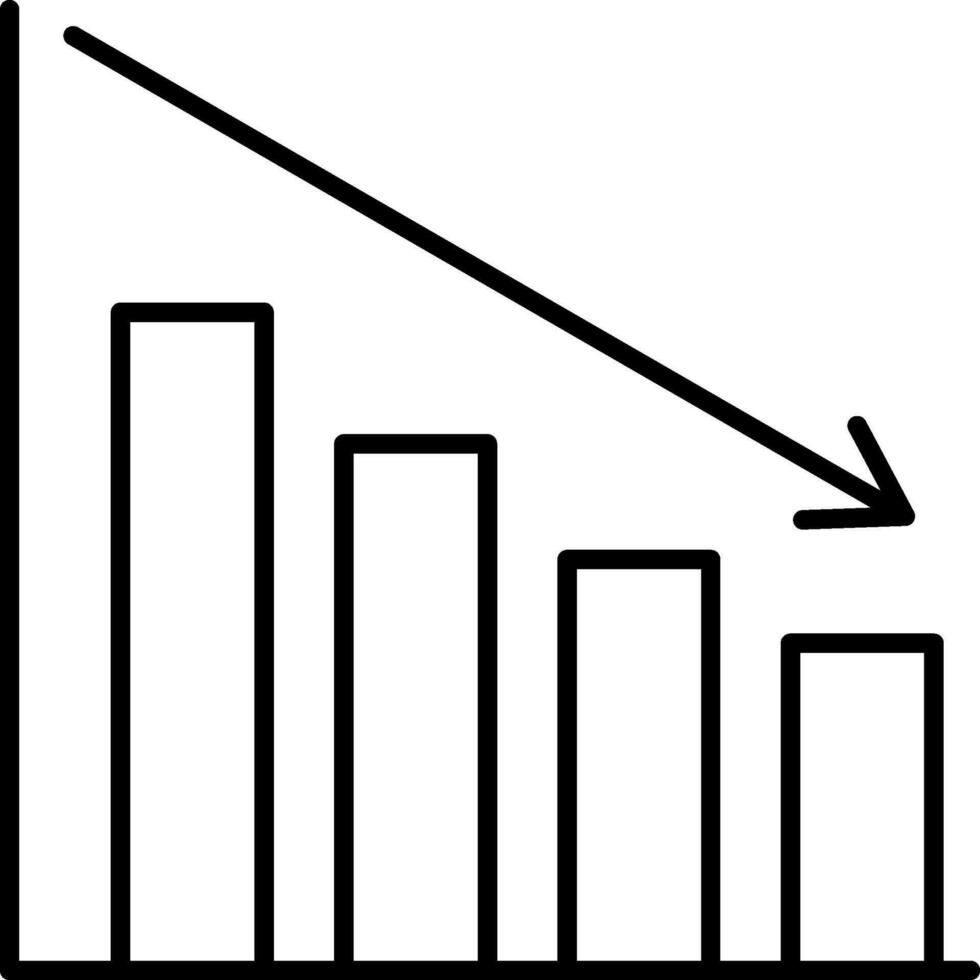 Loss Line Icon vector