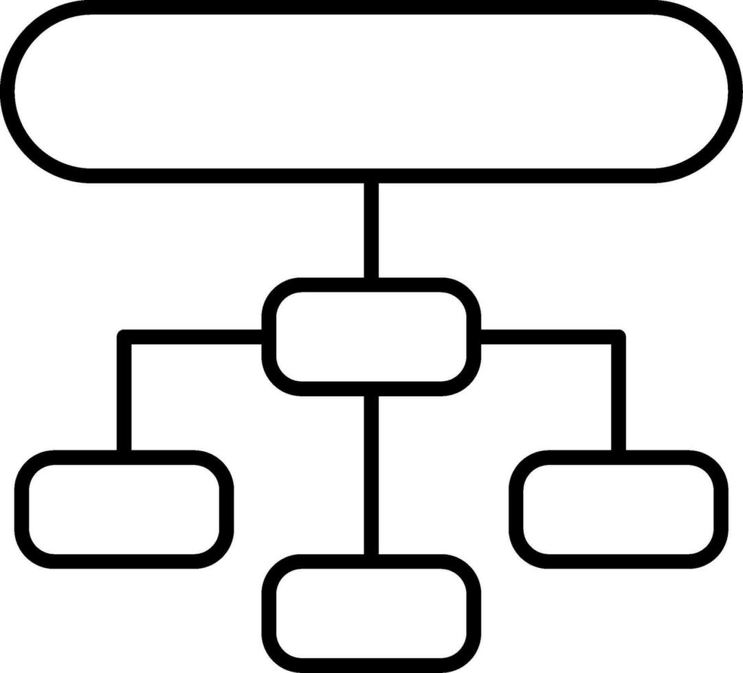 Hierarchical Structure Line Icon vector