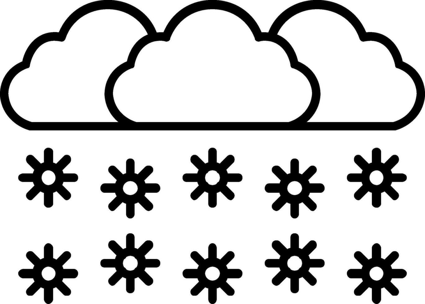 Snowing Line Icon vector