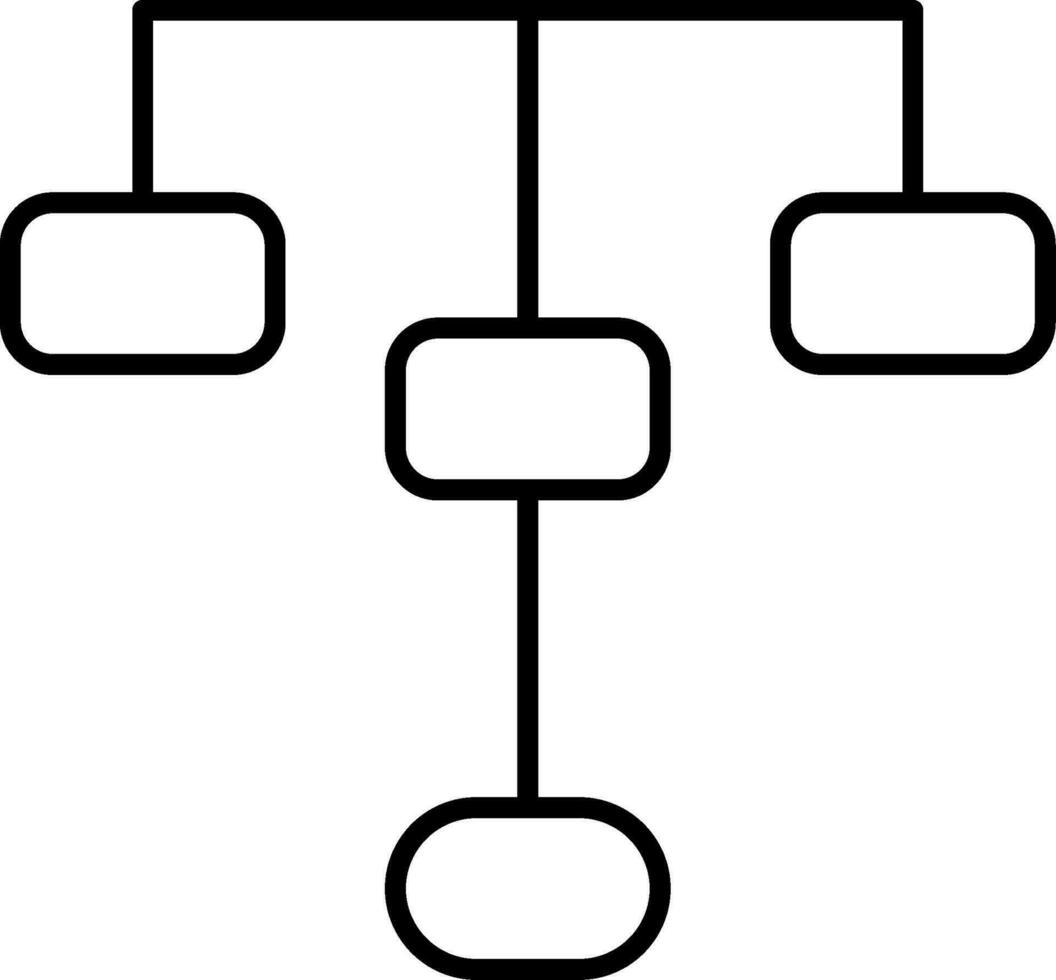 Hierarchical Structure Line Icon vector