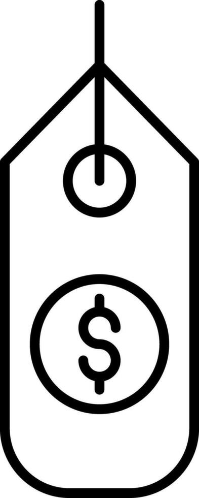 Dollar Sign Line Icon vector