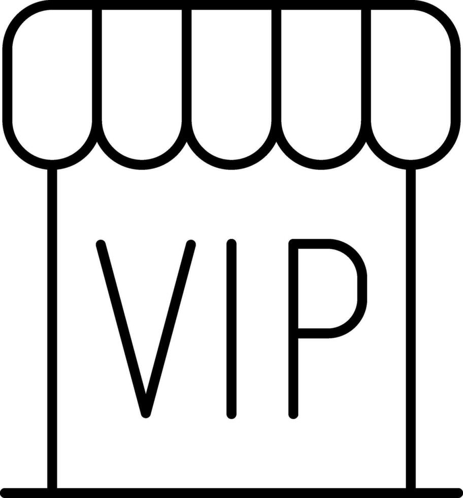 Vip Line Icon vector