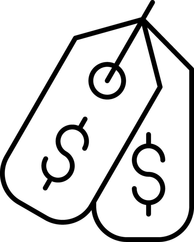 Dollar Sign Line Icon vector