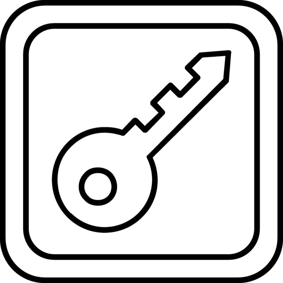 Key Line Icon vector