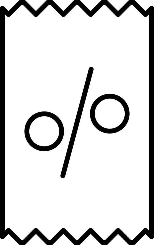 Ticket Line Icon vector