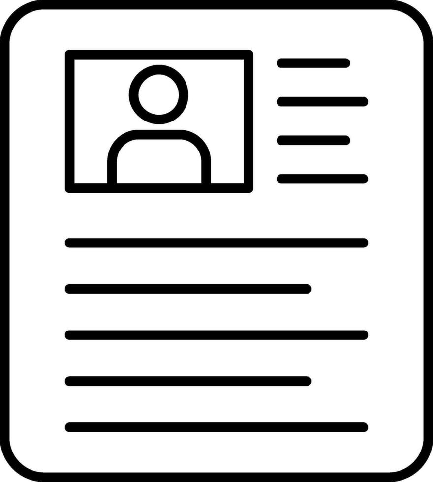 Portfolio Line Icon vector