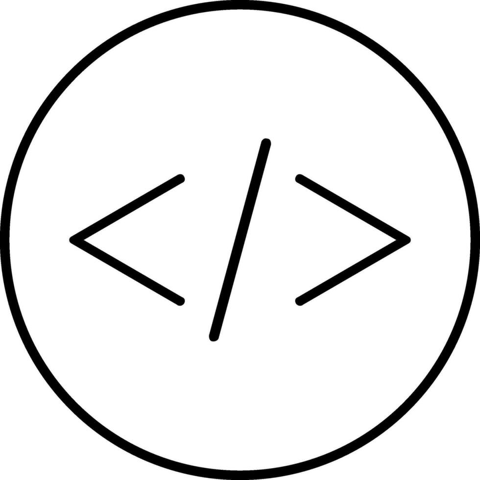 icono de línea de codificación vector