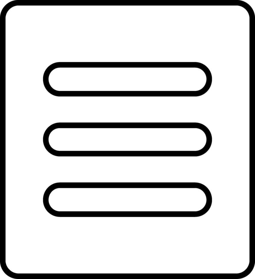 Menu Line Icon vector