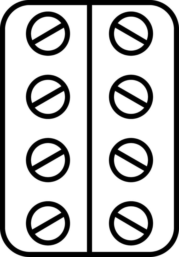 Pill Line Icon vector
