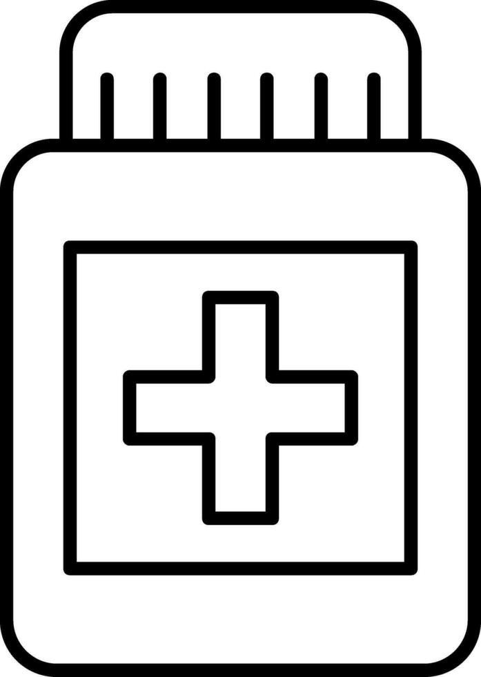 Pill Line Icon vector