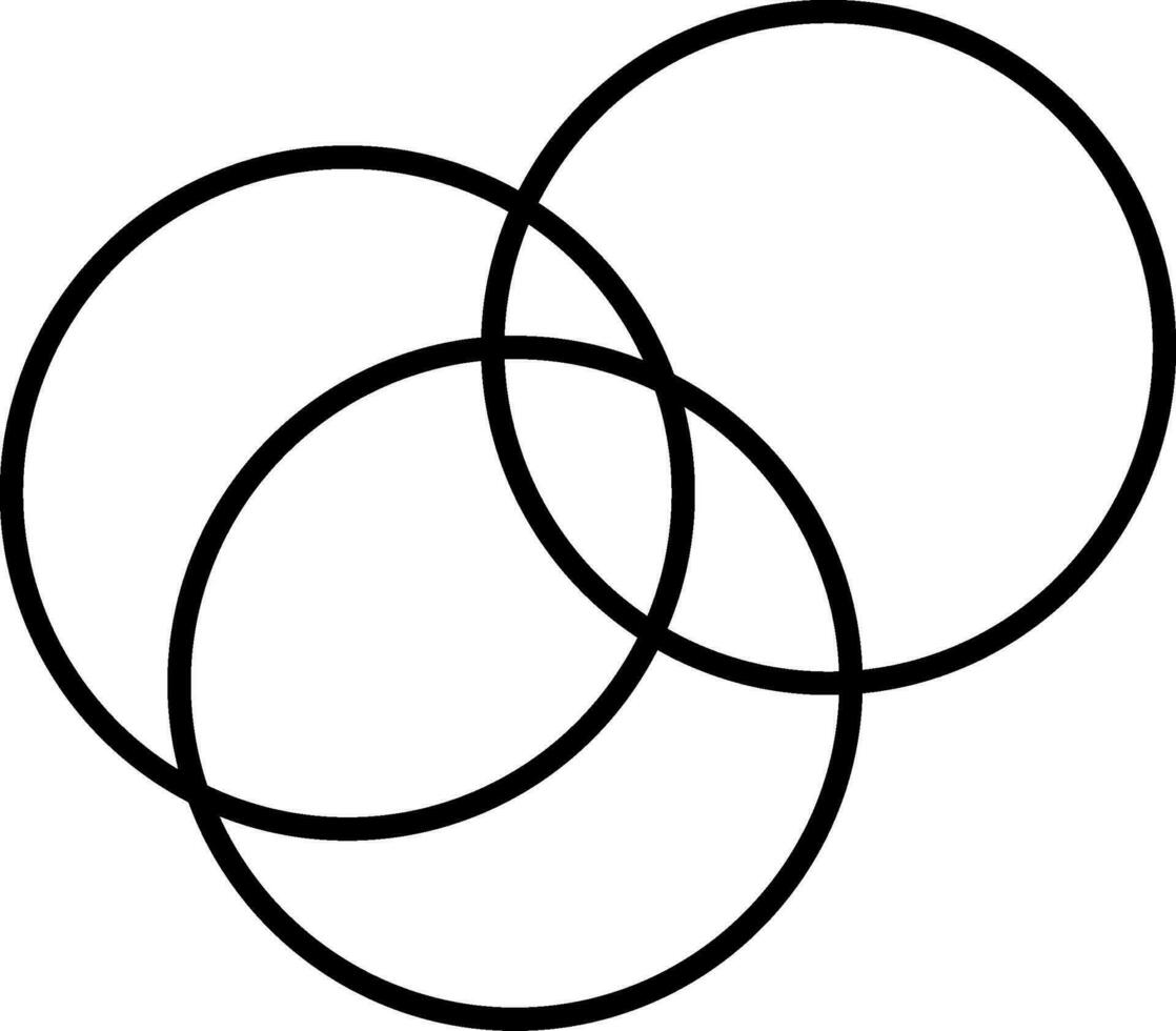 Intersection Line Icon vector