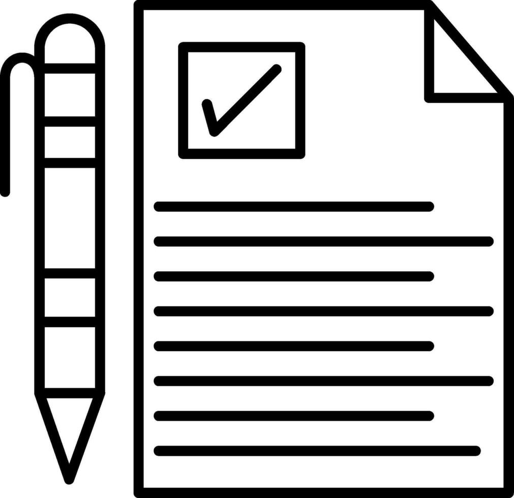 Document Line Icon vector