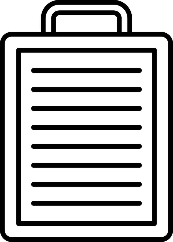 Clipboard Line Icon vector