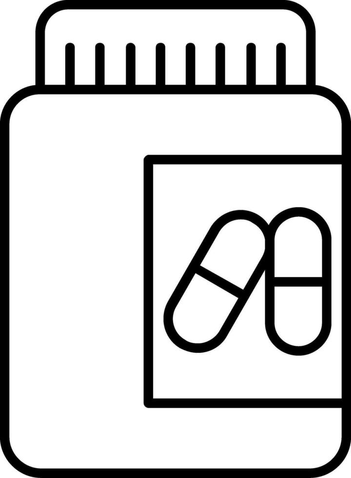 Pill Line Icon vector