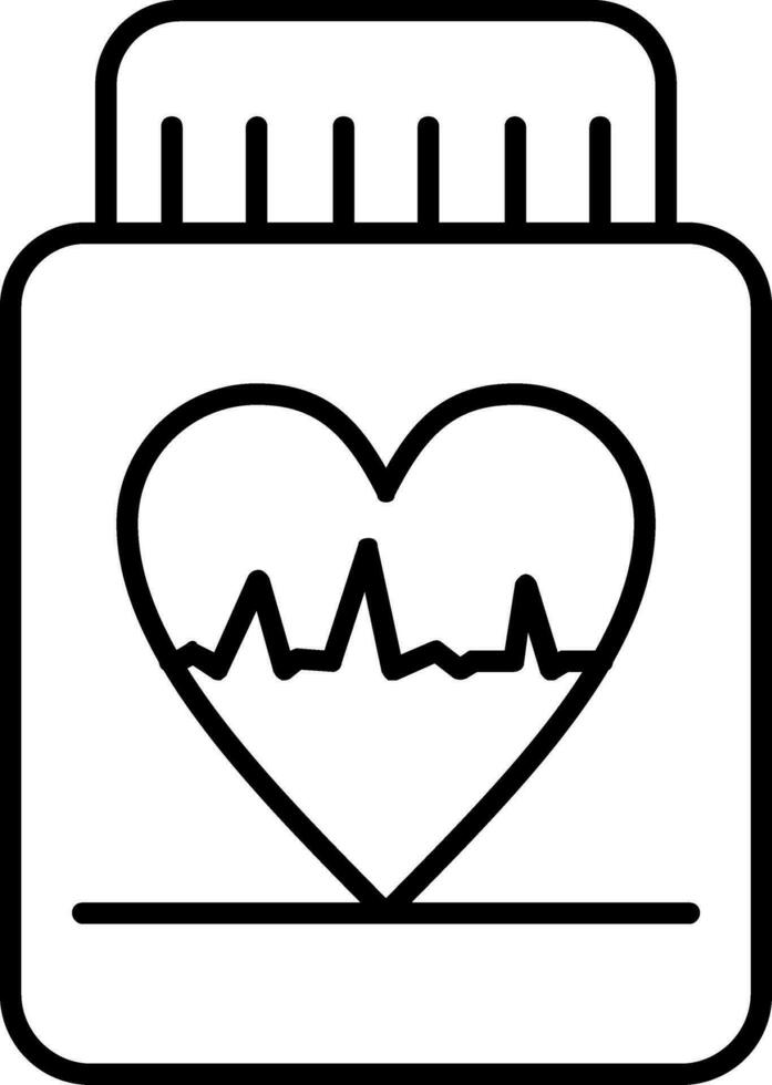 Pill Line Icon vector