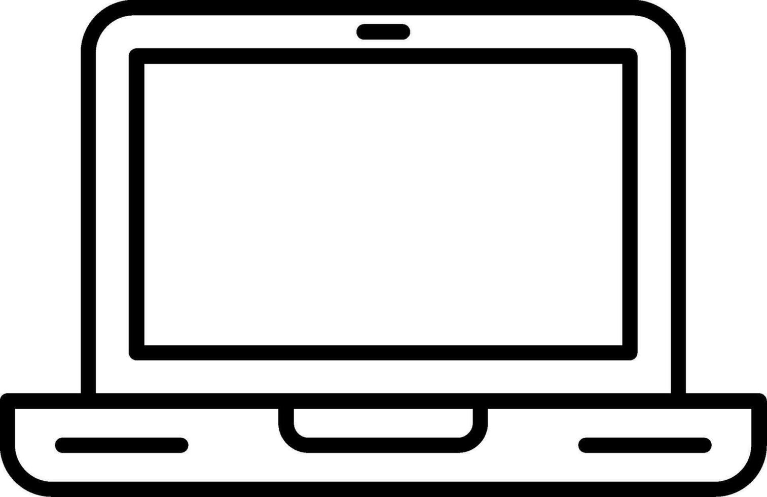 Laptop Computer Line Icon vector