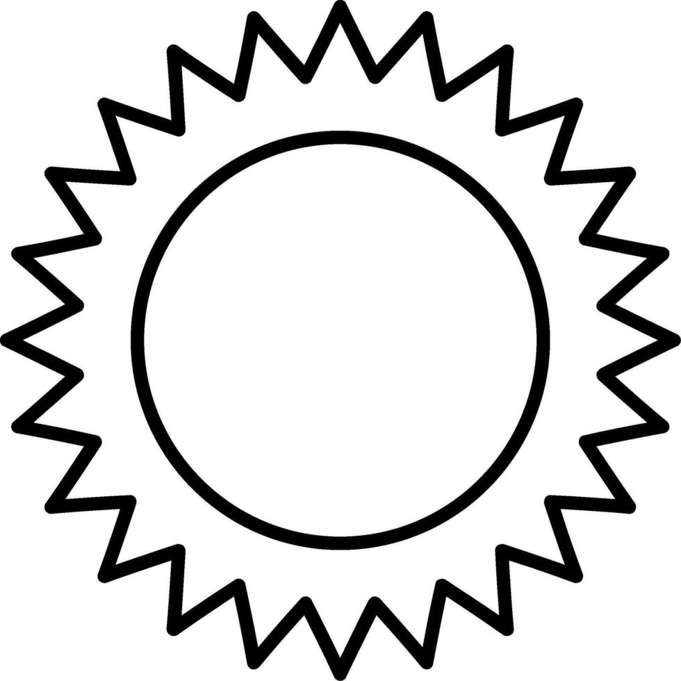 Sun Line Icon vector