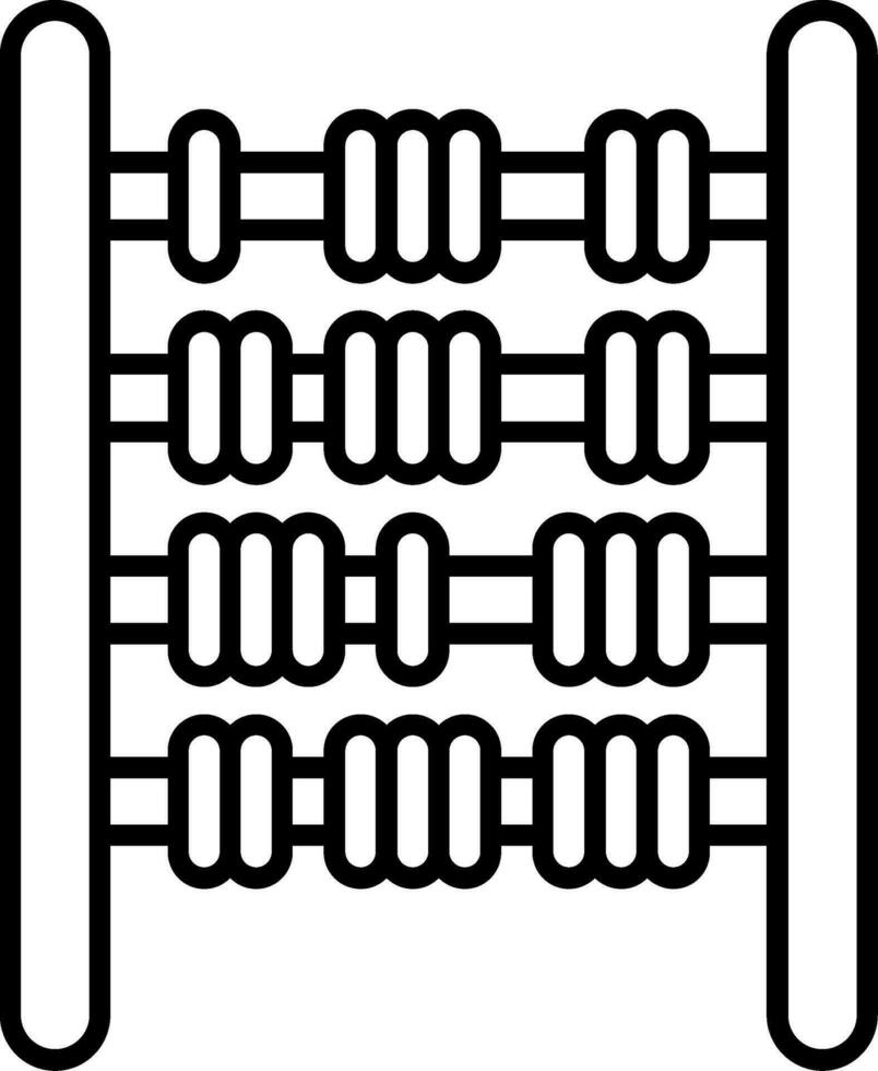Abacus Line Icon vector