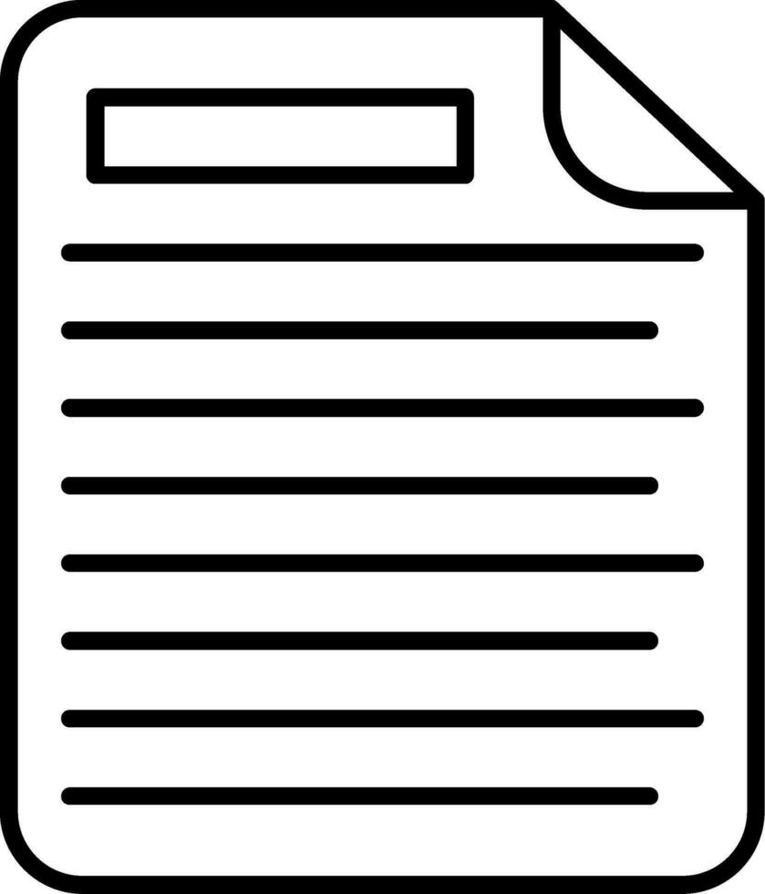 Document Line Icon vector