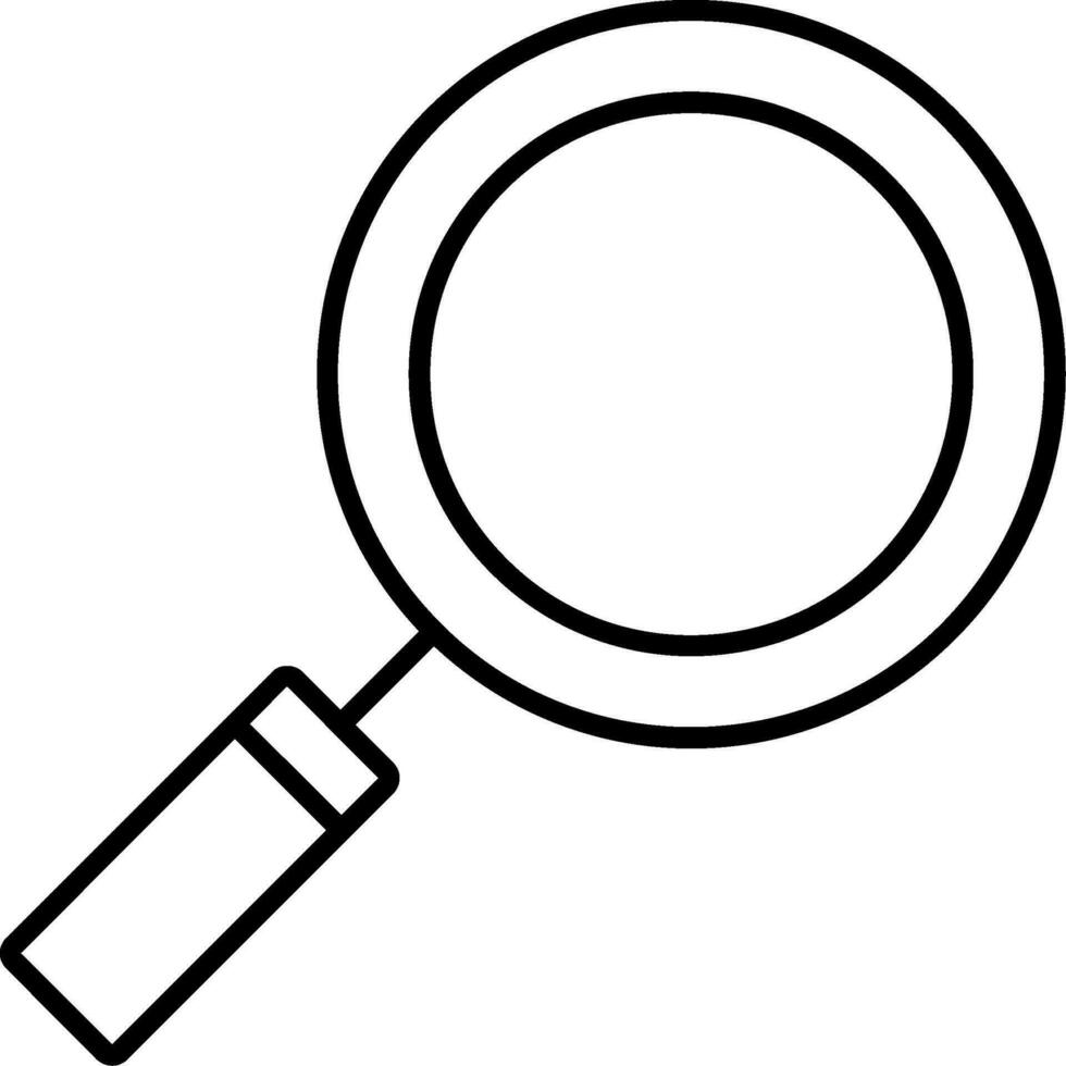 Magnifying Glass Line Icon vector