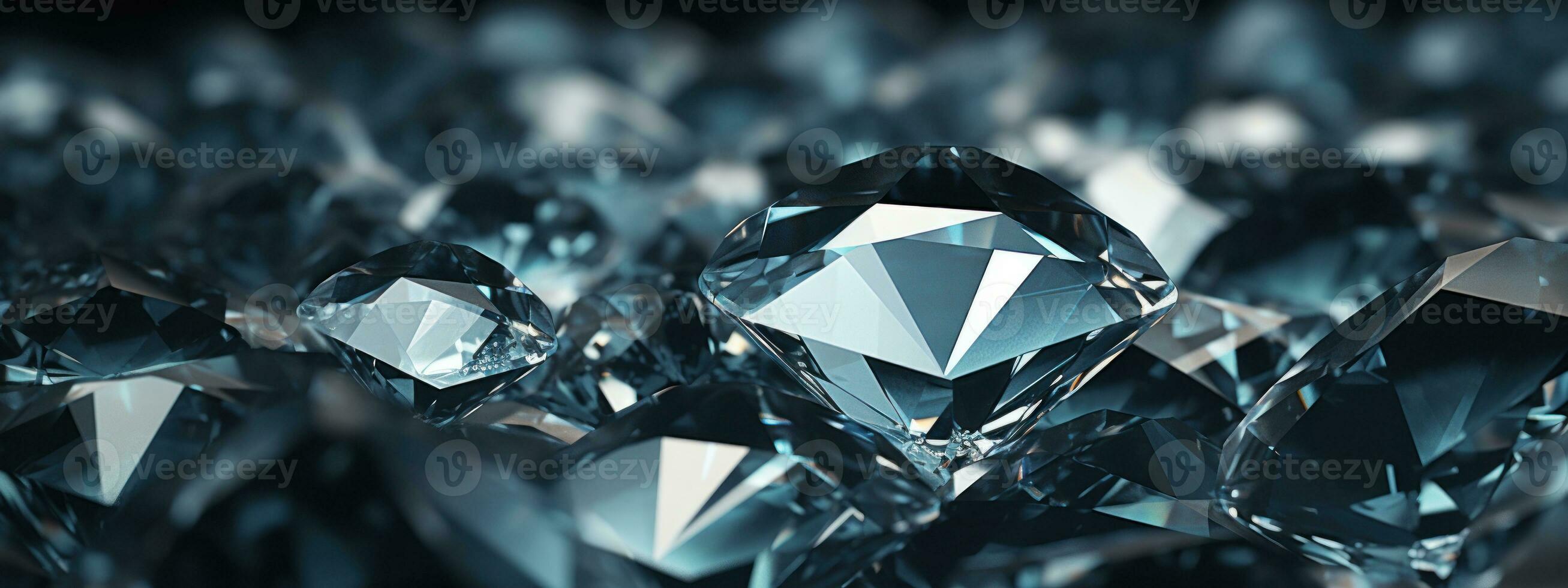 AI generated Elegant assortment of precious diamonds. AI generative. photo