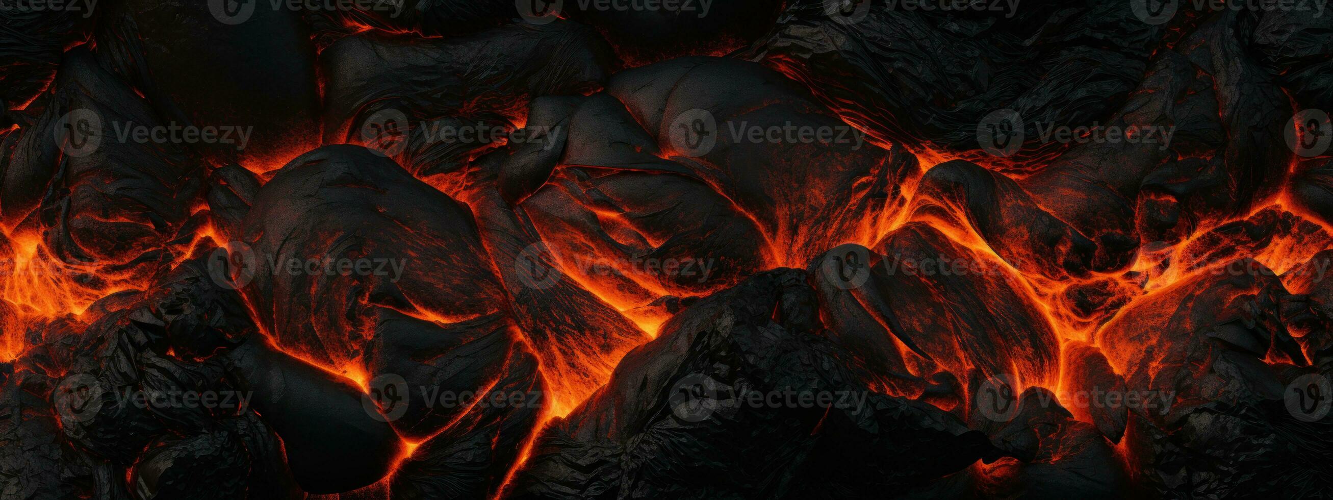 AI generated Vivid lava texture in eruption. AI generative. photo