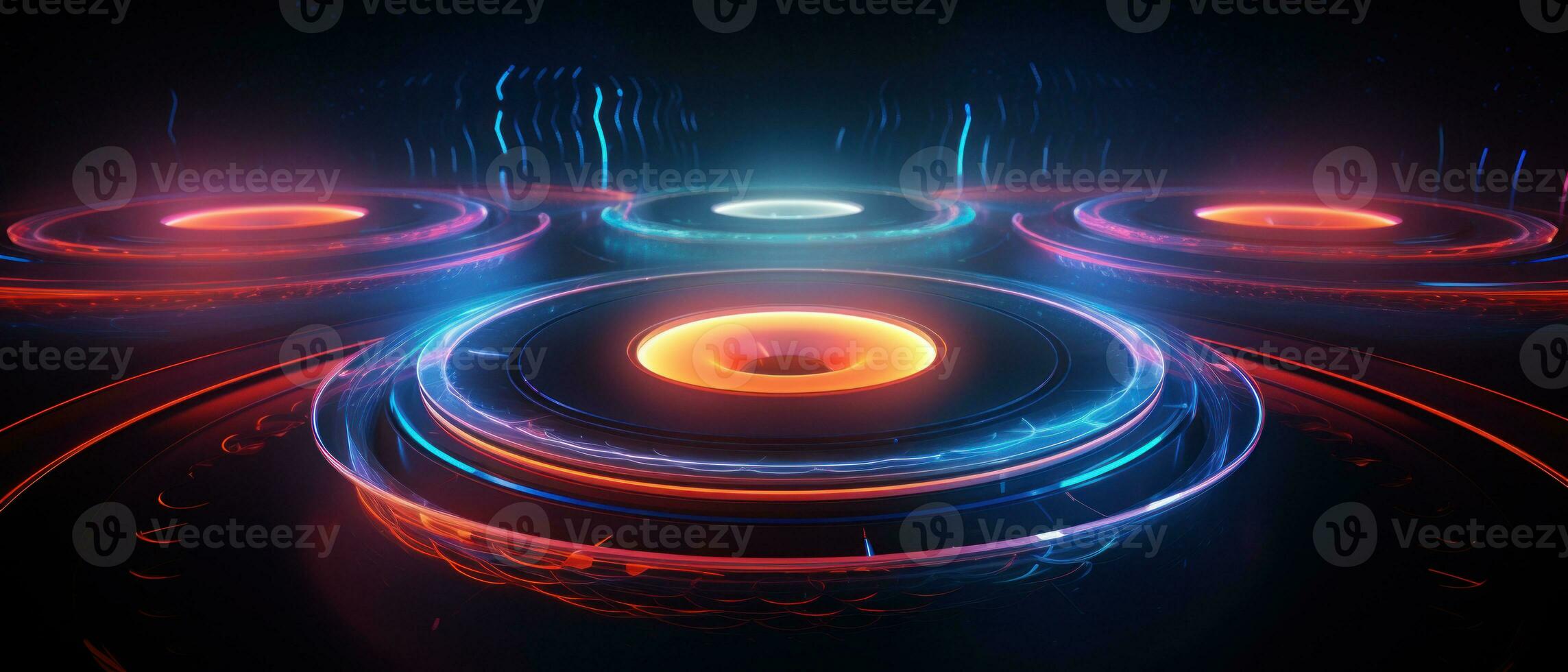 AI generated Explore the depths of the cosmos with this abstract space-inspired disk design. photo