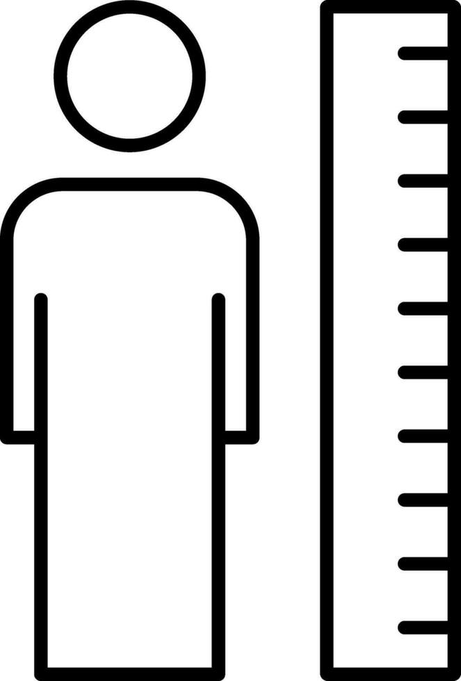 Height Line Icon vector