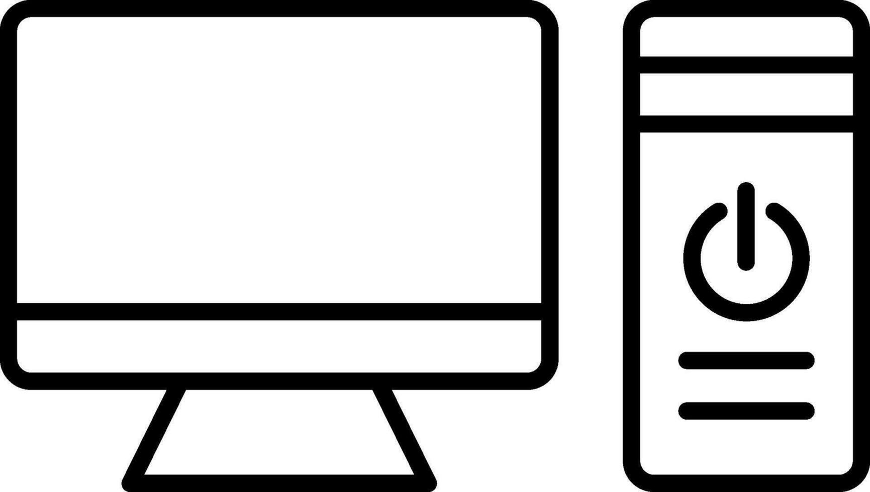 Computer Line Icon vector