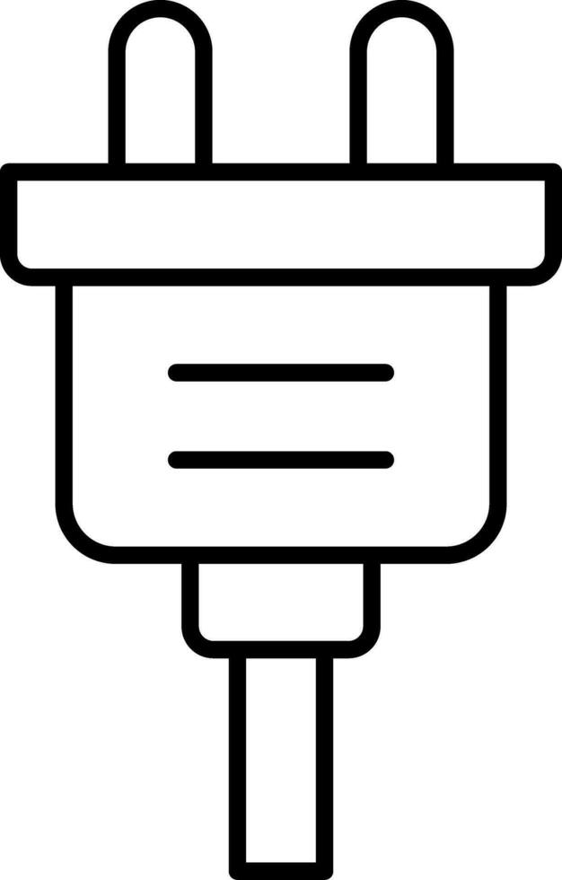 Plug Line Icon vector