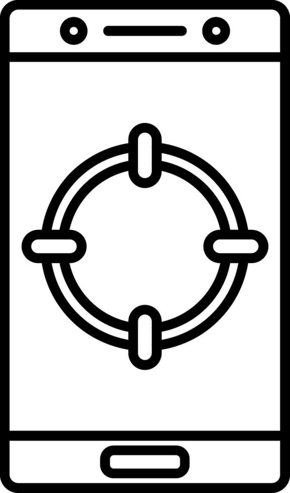 Target Line Icon vector
