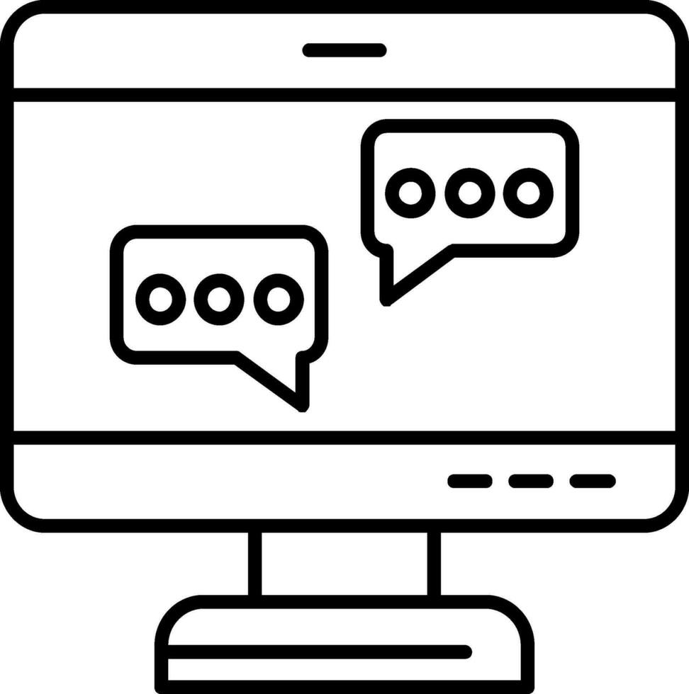 Chat Line Icon vector