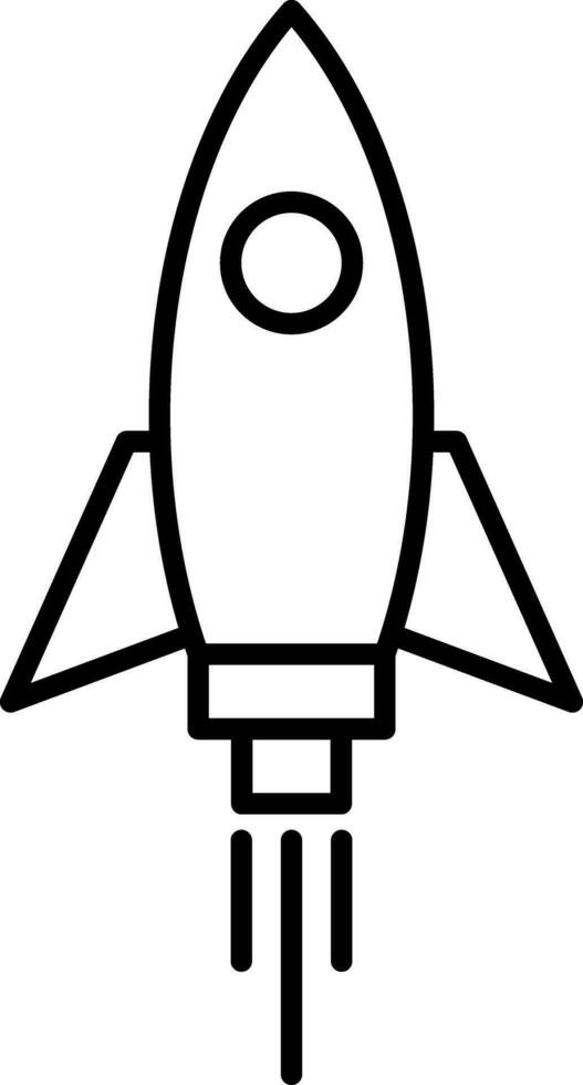 Rocket Line Icon vector