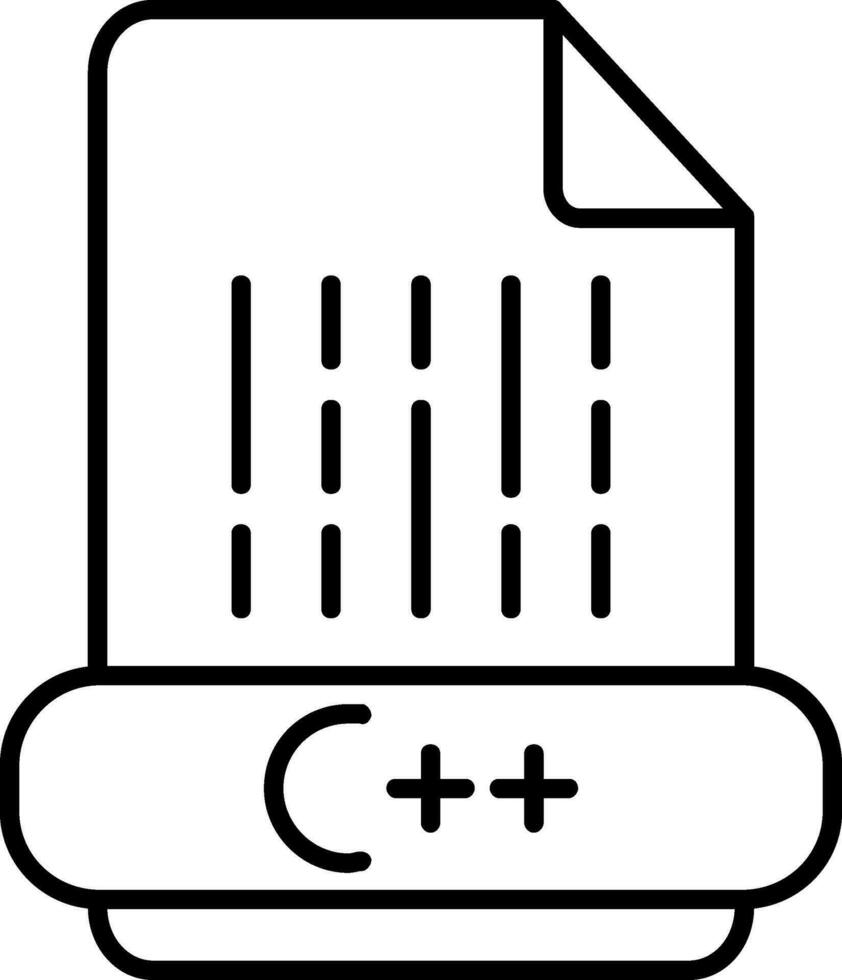 C Plus Plus Line Icon vector