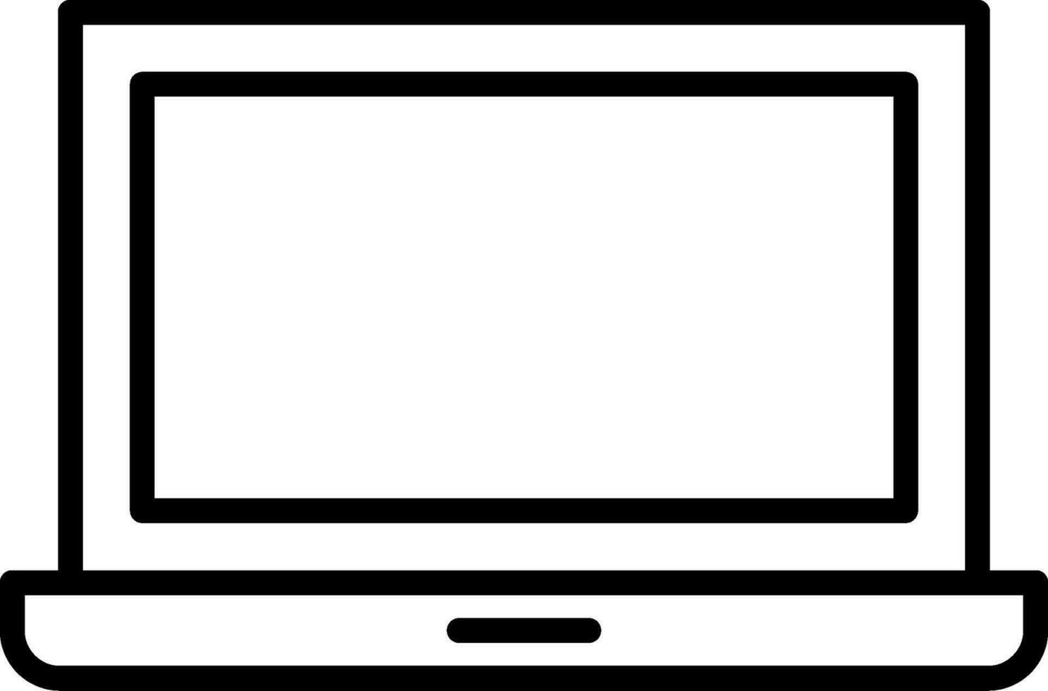 Laptop Line Icon vector