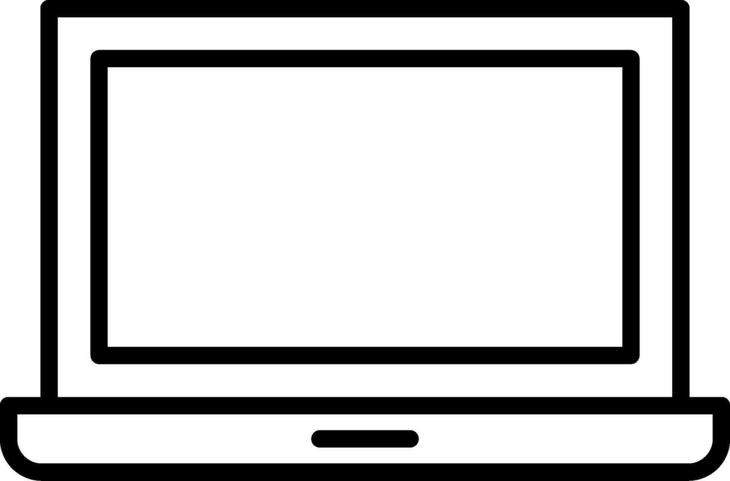 Laptop Line Icon vector