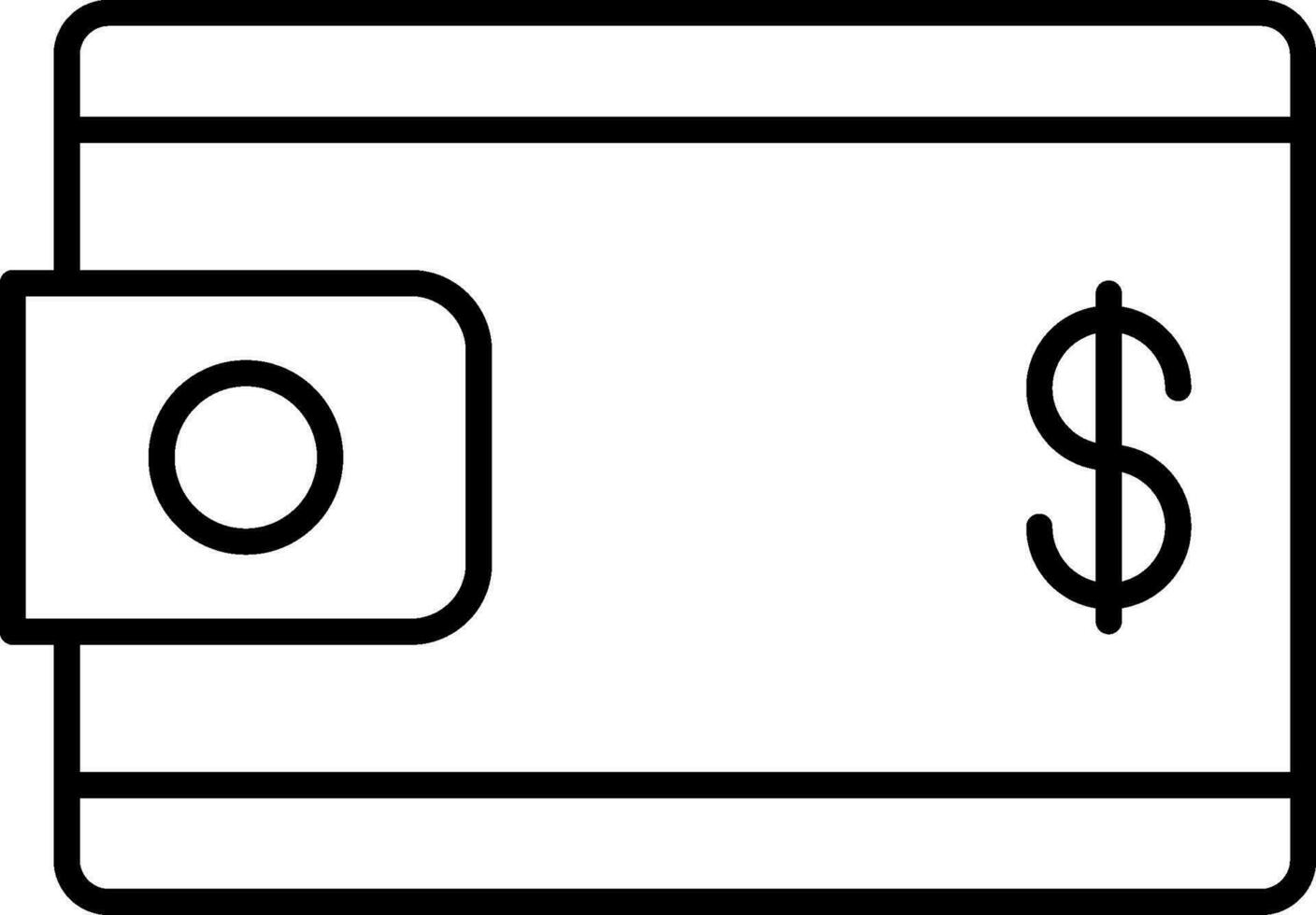 Wallet Line Icon vector