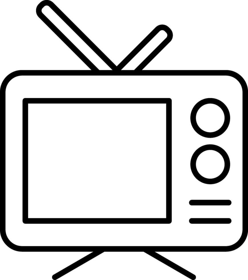 Television Line Icon vector