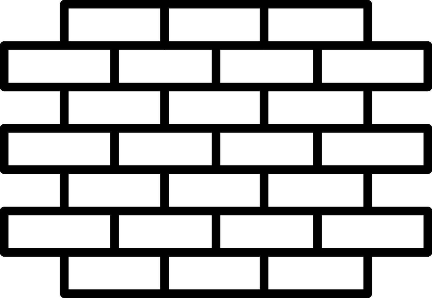 Brick Wall Line Icon vector