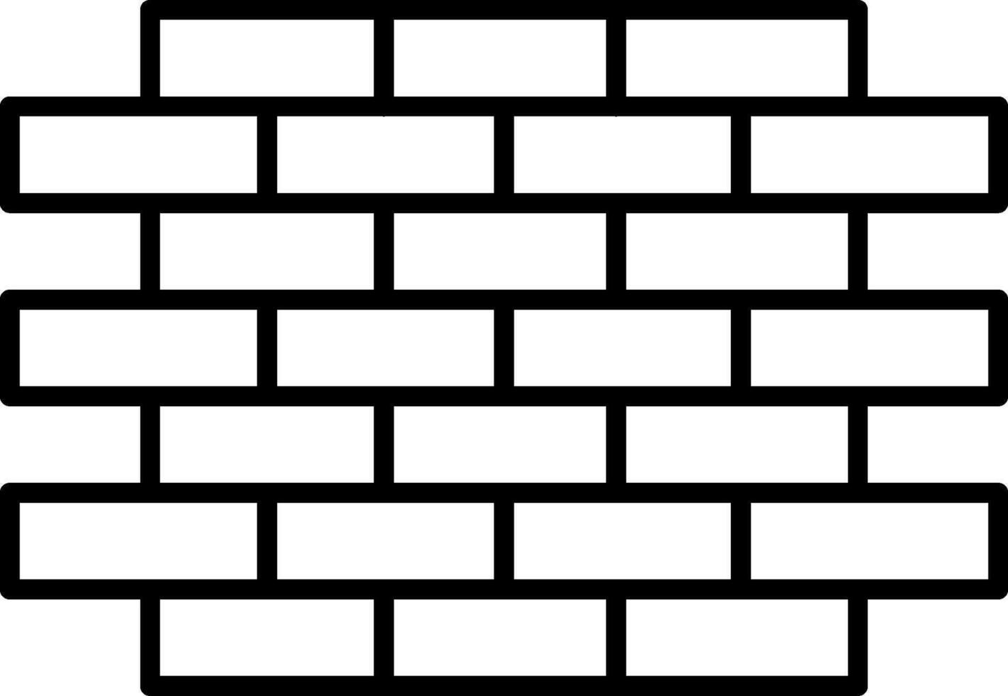 Brick Wall Line Icon vector